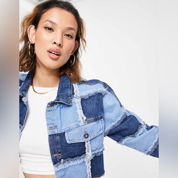 The Ragged Priest Blue Patchwork Jean Jacket - Picture 3 of 6